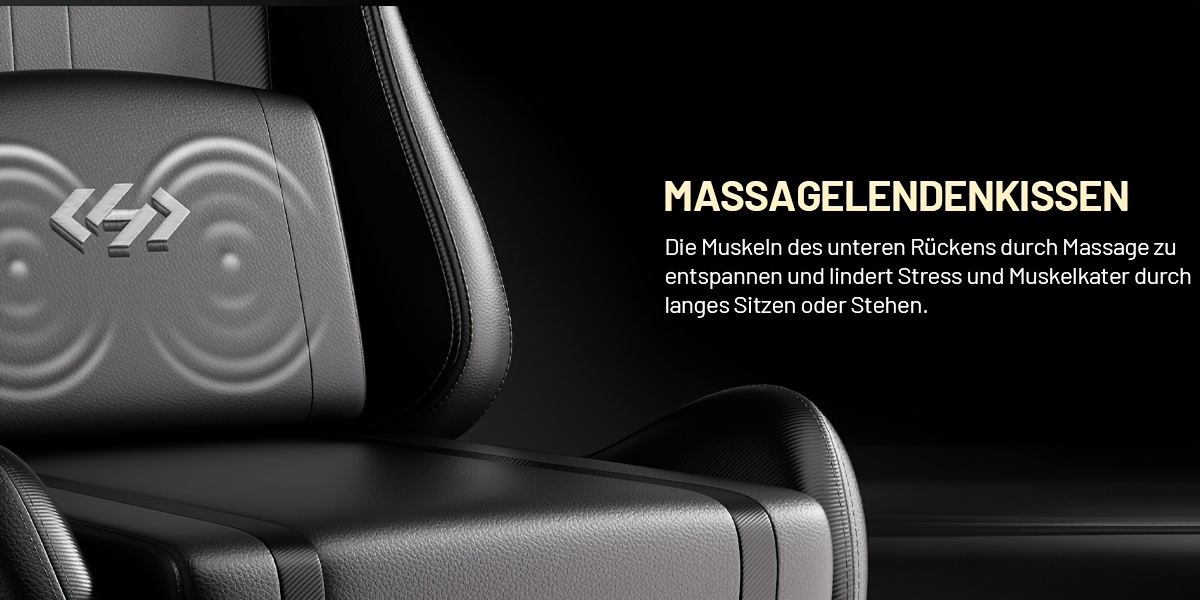 Gaming Chair with Pocket Spring Cushion, Height-adjustable Gaming Computer Chair, Adult Ergonomic Chair with Massage Lumbar Support, Chair with Swivel Function, for Gaming Or Office