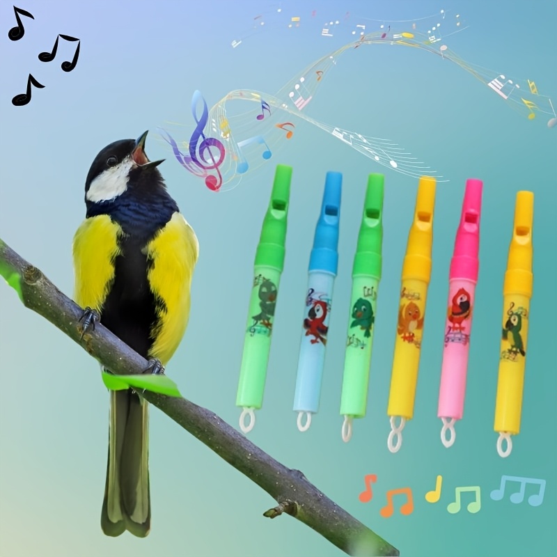 mini vogel fluit, klassieke  ,   plastic, met muziek  , voor vogelkijken, feestcadeau, muziek entertainment, festivalcadeau, verjaardagscadeau, met blauw   geel   kleuren 0