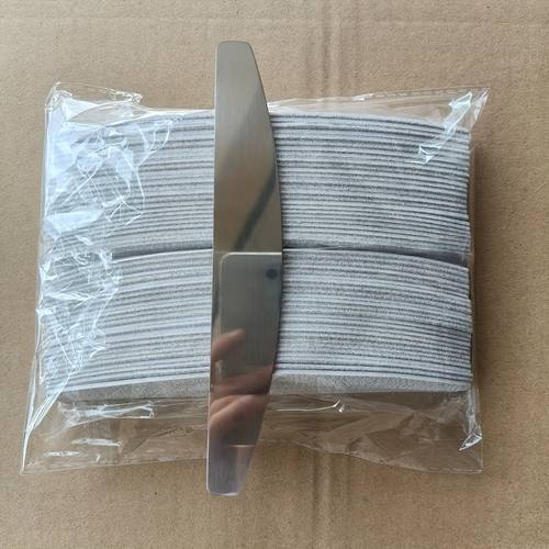 50pcs high quality detachable nail files with bright stainless steel sheets grit 100 180 240 half sandpaper for manicure and pedicure professional personal use for toenail clean