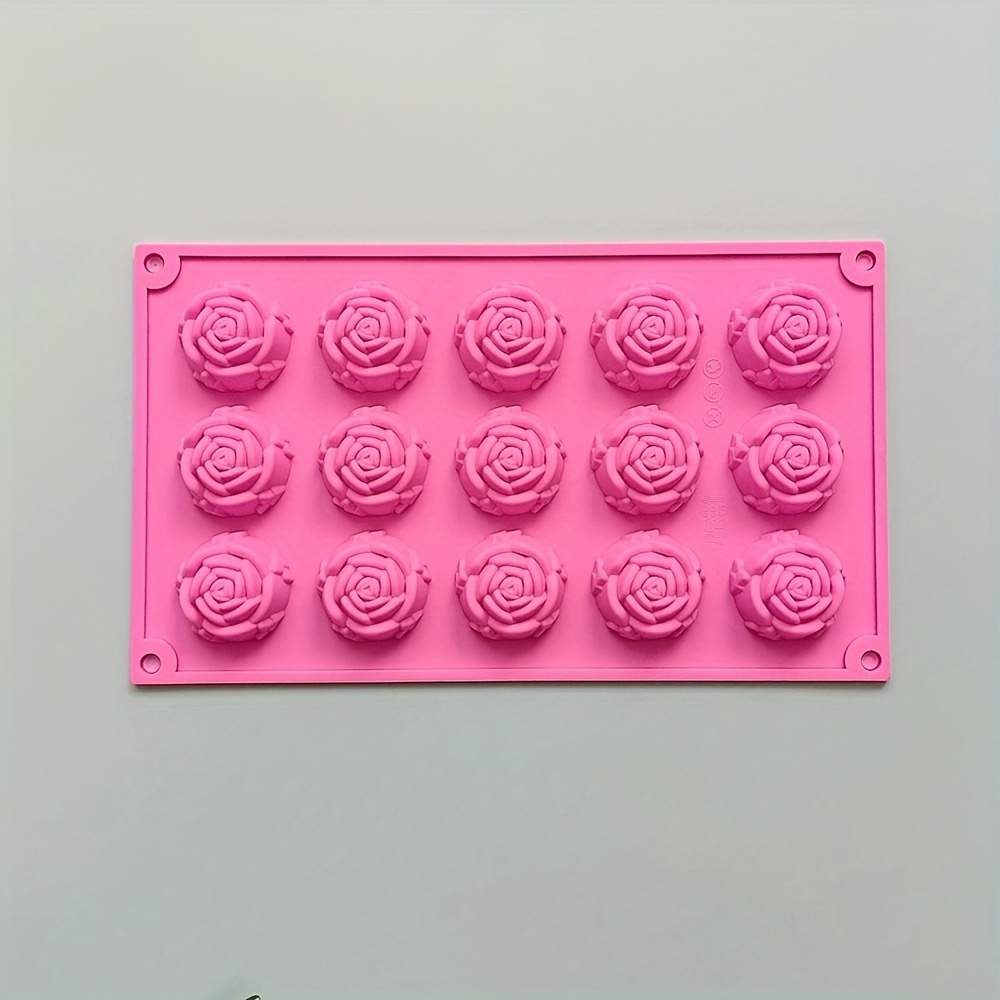 Image of 15- Mini Rose Flower Shaped Silicone Mold T Mold