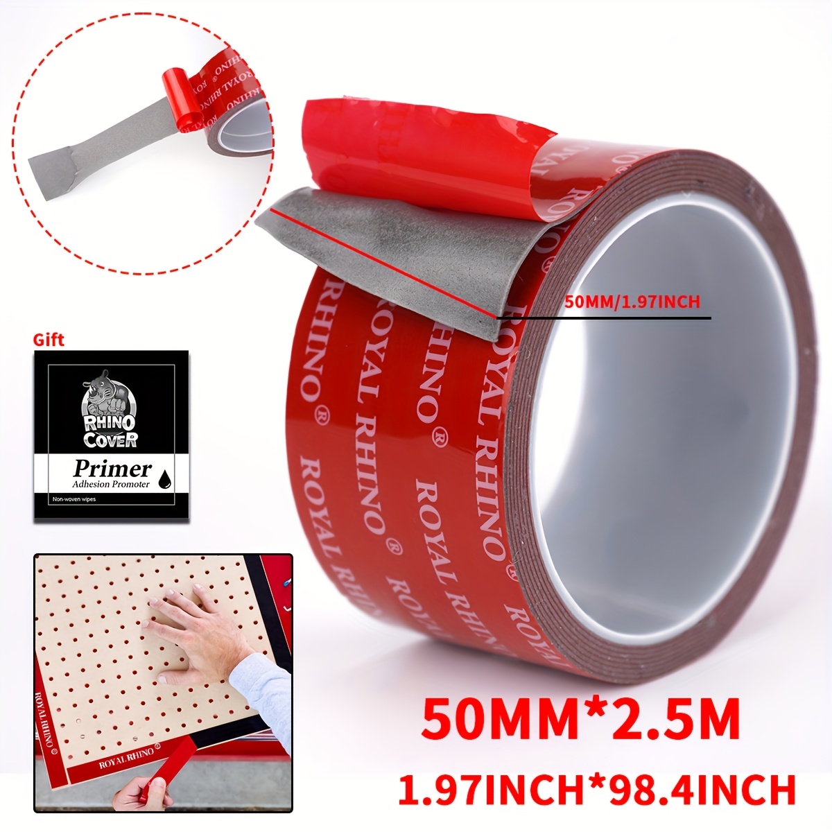 Heavy-duty Double-sided Tape - Strong Acrylic Adhesive, For Auto/home/office. Trims, Signs, Furniture & Sunshades