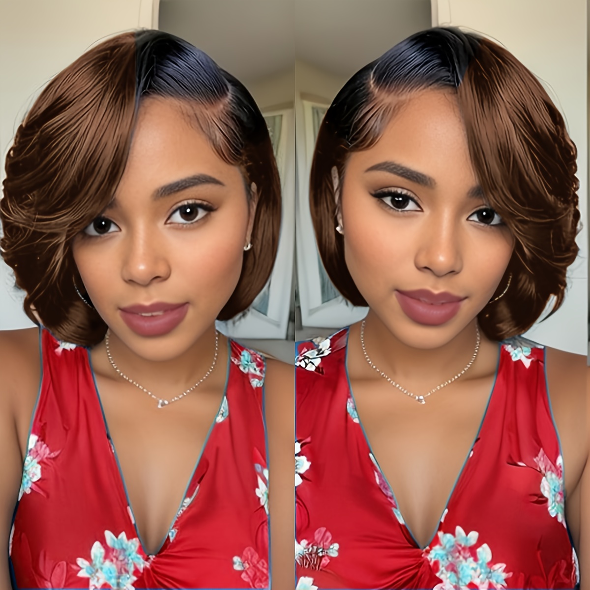 TEMU 150% Density Brazilian Human Hair Bob Wig For Women - Straight 13x4 Lace Frontal, Natural Look, Glueless Design, Fast Delivery & Local Warehouse