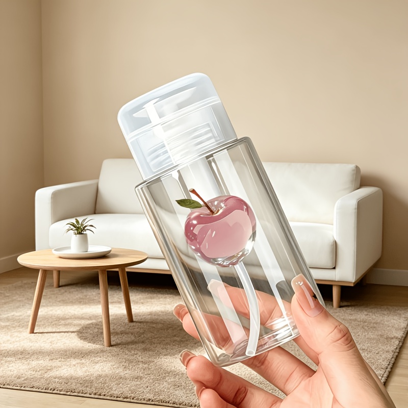 TEMU 1pc Crystal Pattern Travel Skincare Refillable Bottle - Small Capacity Pump Bottle, Reusable Cosmetic Container, Special Pump Bottle For Travel