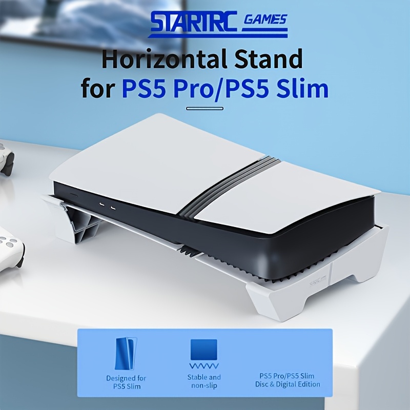 HORIZONTALER STÄNDER PLATZSPARENDER Basisständerhalter Für PS5 Slim-Konsole (wei EUR 8,50