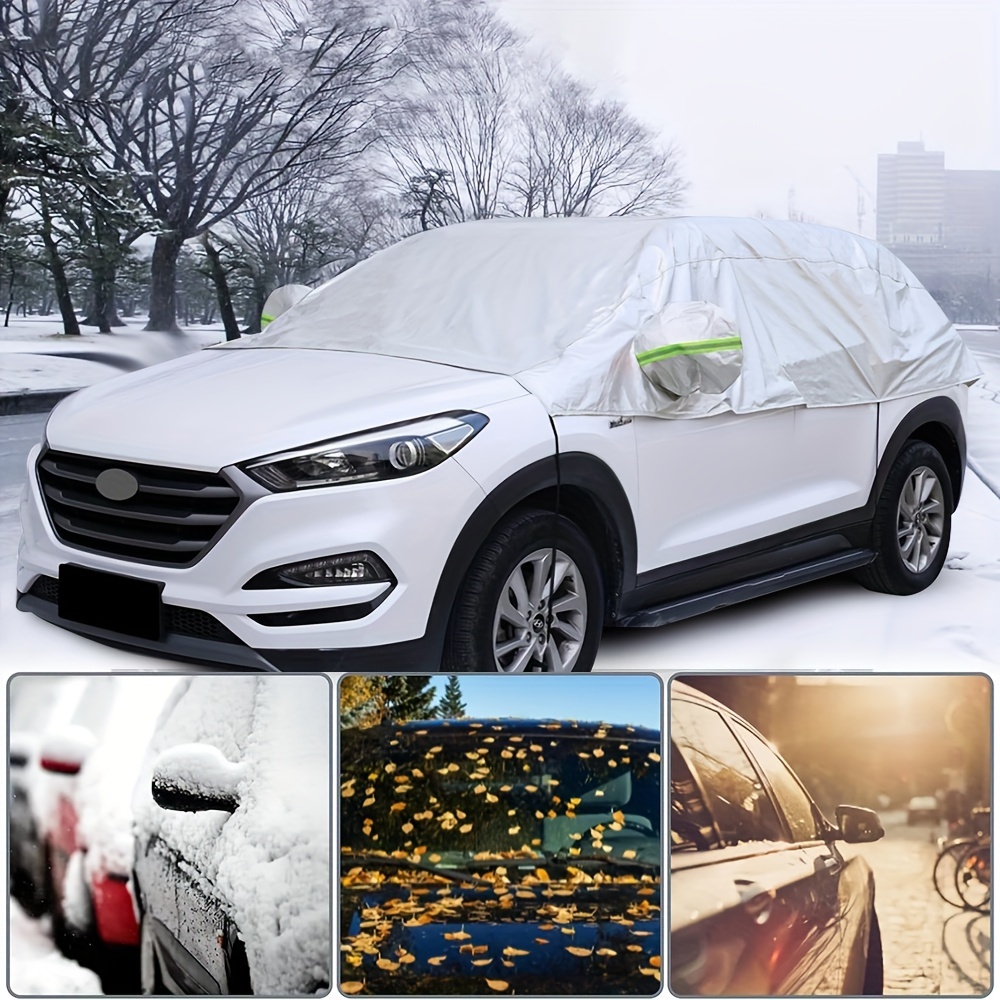 

Xhuangtech Polyamide Windshield Snow Cover For Suv - Weatherproof Half Car Cover For Snow, Ice, And Leaves Protection - 385x200x70cm Universal Fit