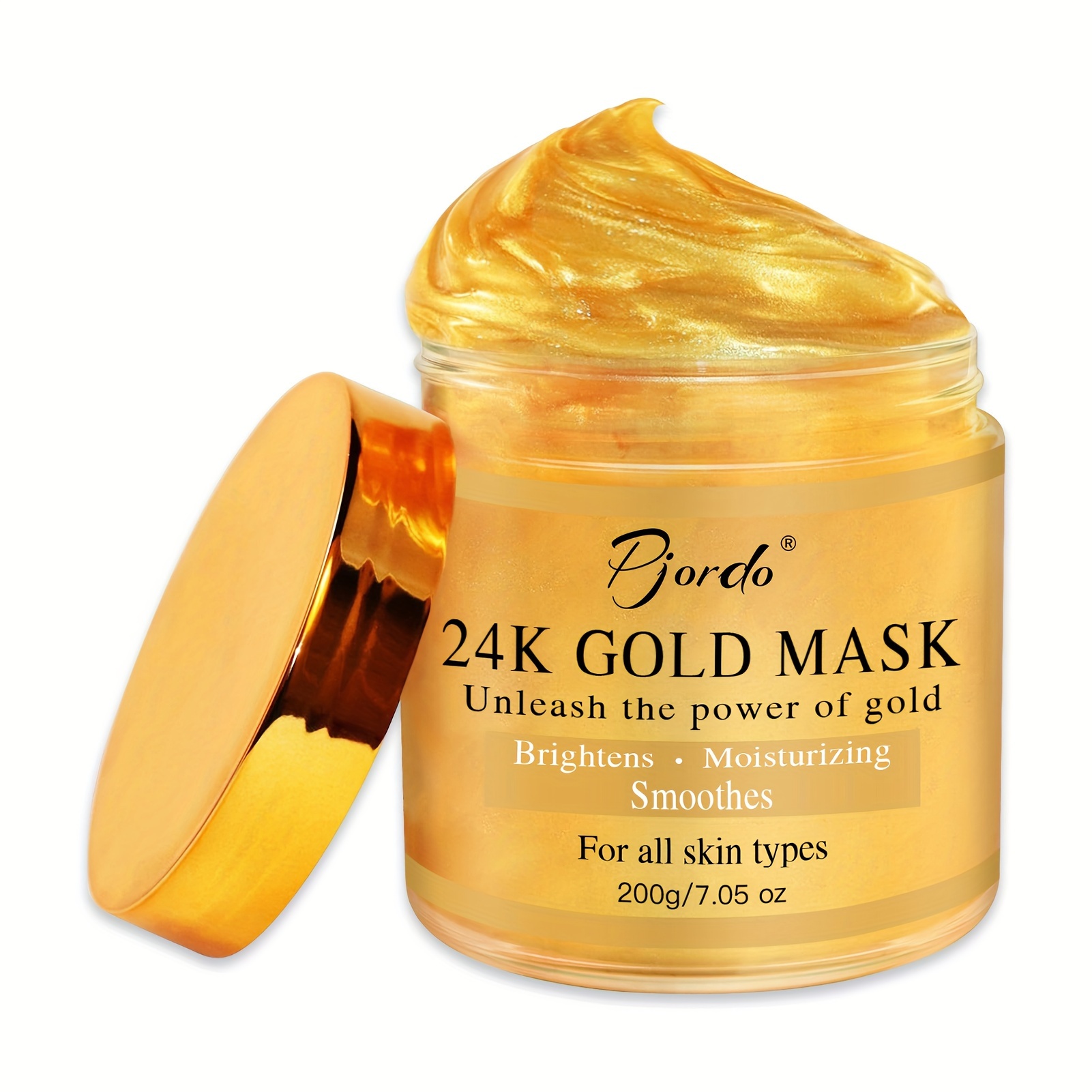 

Pjordo 24k Golden Facial Mask For All Skin Types, Unscented, -free & Paraben-free, Hydrating Hyaluronic Acid & Collagen, Cleansing & Radiance Boosting, Unisex-adult - 200g/7.05 Oz