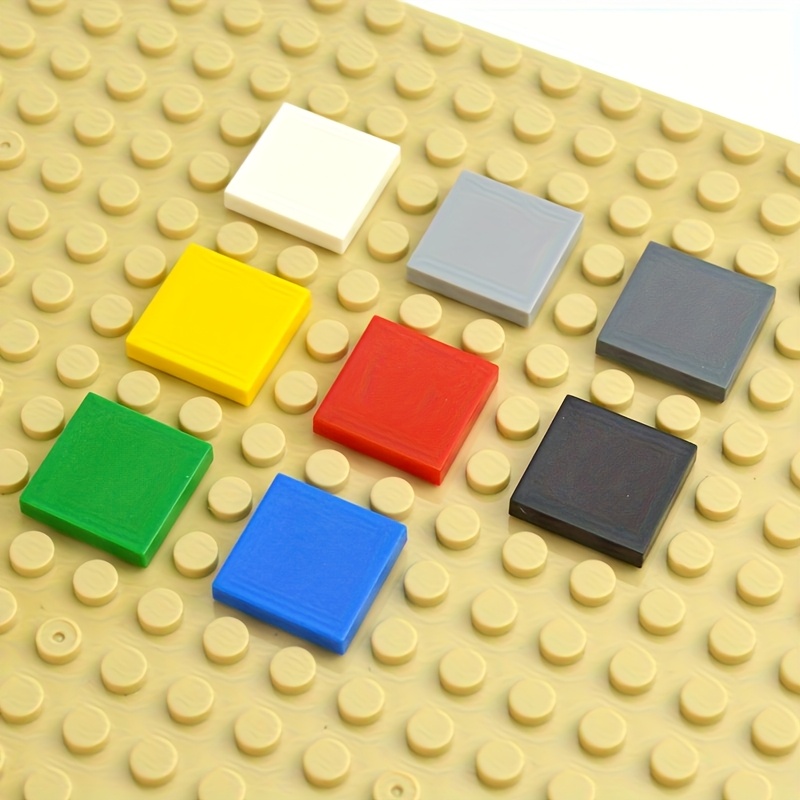 80pcs 2x2 Flat Brick Building Blocks - Compatible with MOC 3068