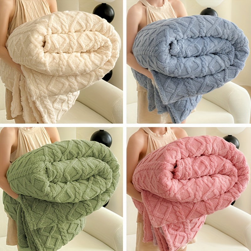 

1pc Fleece Blanket 3d Blanket, Air Conditioning Blanket Blanket, Multifunctional Blanket For Bed