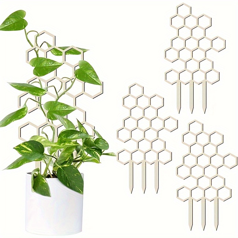 

1 Pack, Beehive Shape Wooden Plant Climbing Trellis, Garden Potted Support Stakes, Flower Vine Sticks, Decorative Grow Frame For Climbing Plants, 7.48x3.94inch (19x10cm)