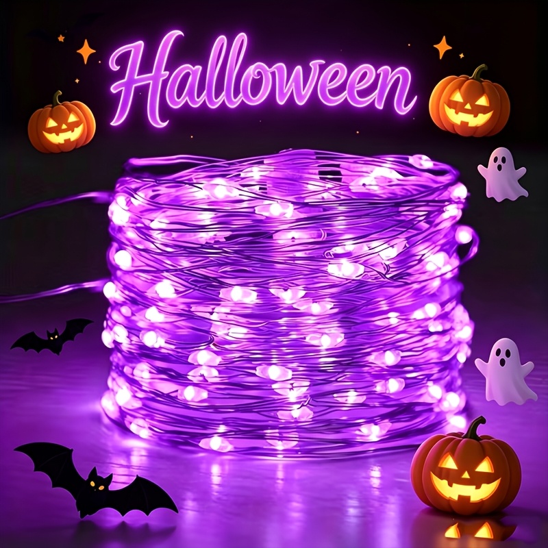 TEMU 5 pezzi di luci LED , mini luci fatate per feste , Natale/Halloween, decorazioni per le vacanze