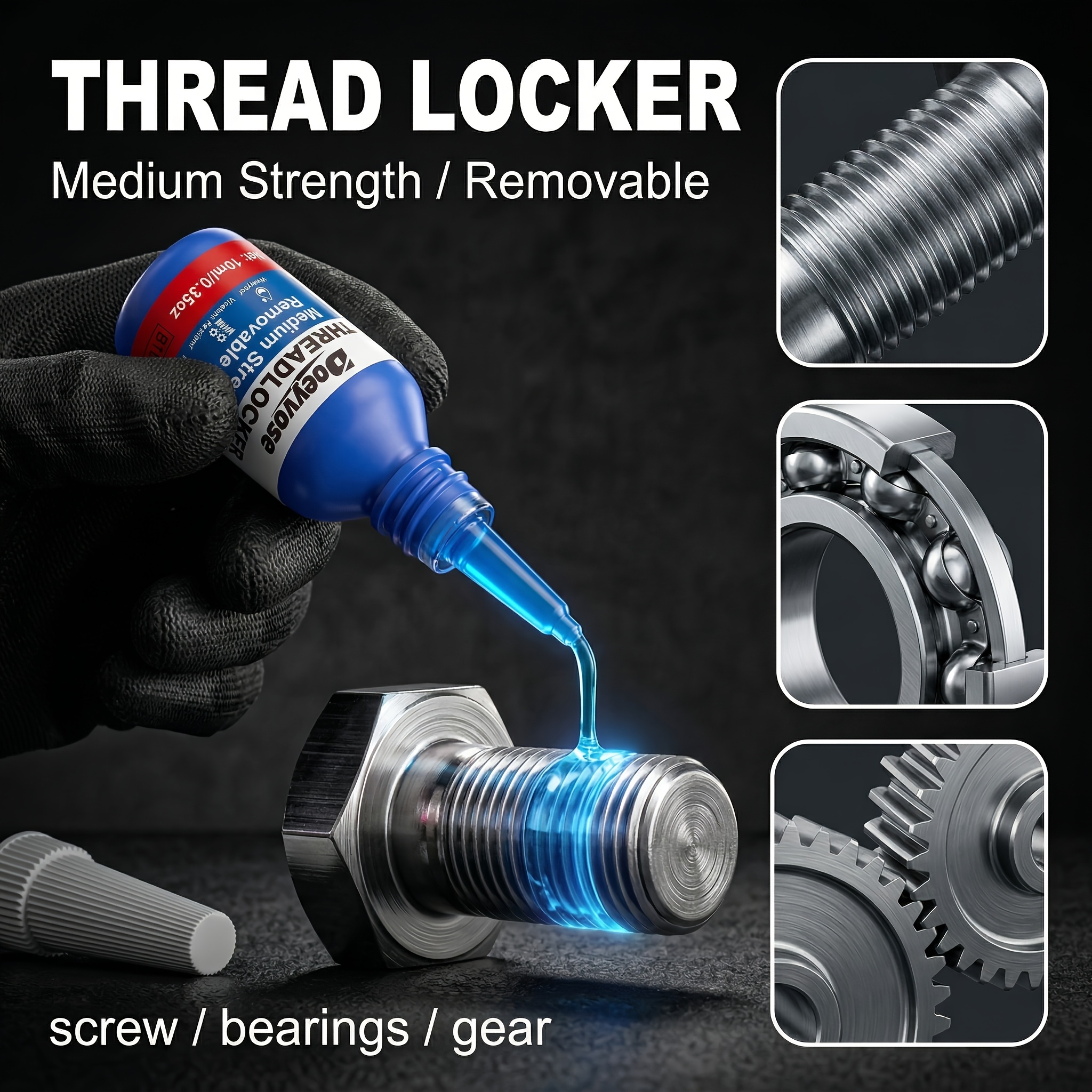 doeyvose thread locker multi purpose for household diy furniture hardware locking
