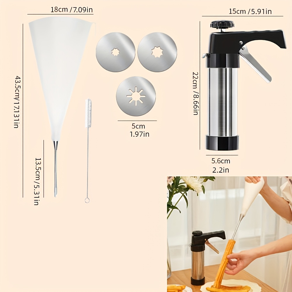 TEMU 1 Sets 6-in-1 Spanish Maker, Professional Maker Machine Kit, Spanish Fritters And Latin Dessert Maker With Multiple Molds | Use, Perfect ,