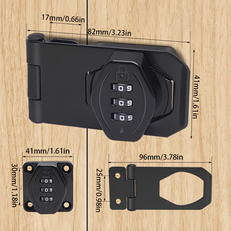 TEMU Heavy-duty Metal Lock With Password, Keyless Mechanical Combination Lock - Suitable For Home, Garage, Office, Patio - Secure Latch Lock, Outdoor