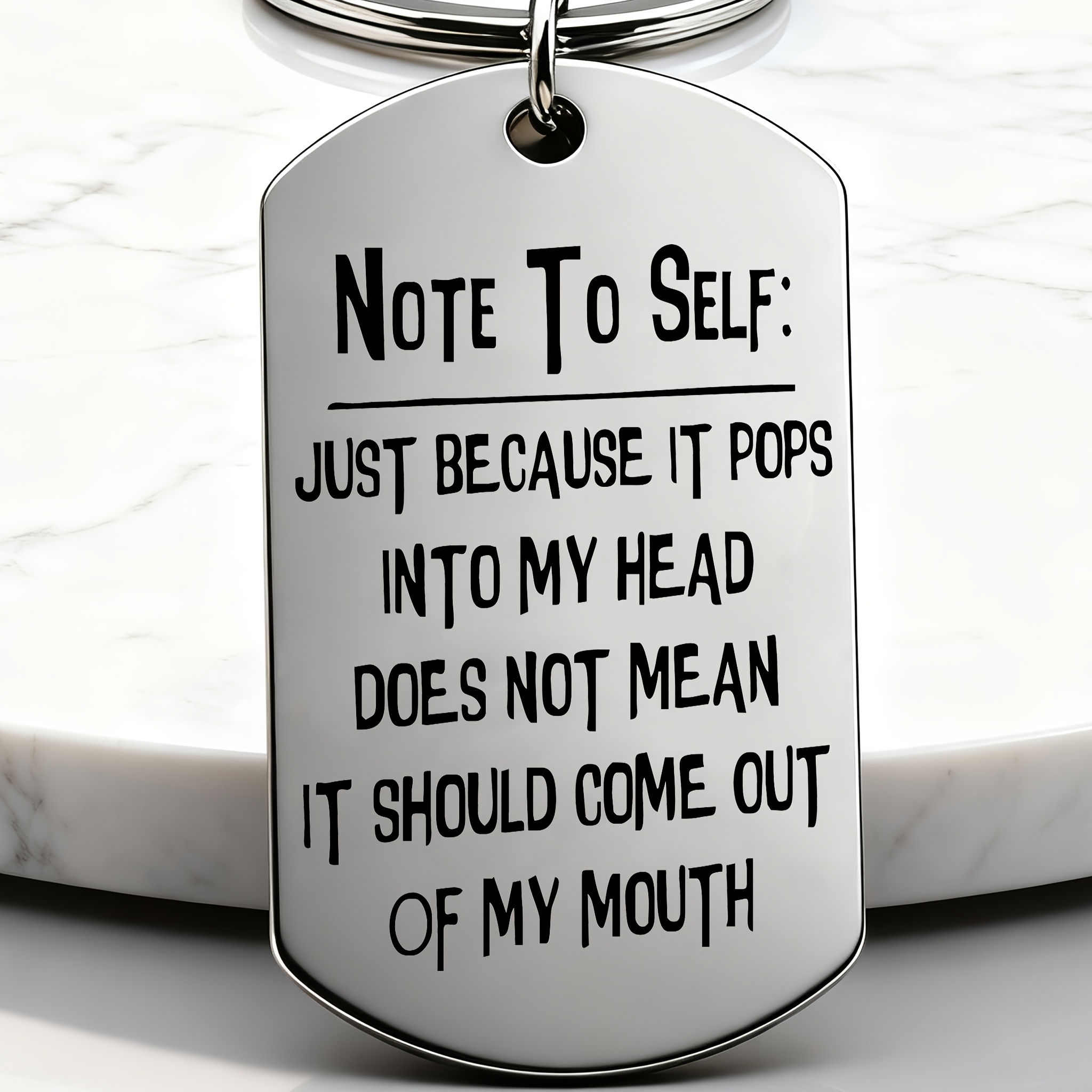 TEMU: It Pops Into My Head Does Not Mean It Of " Fun Keychain, Self-explanatory Copy, Perfect Gift