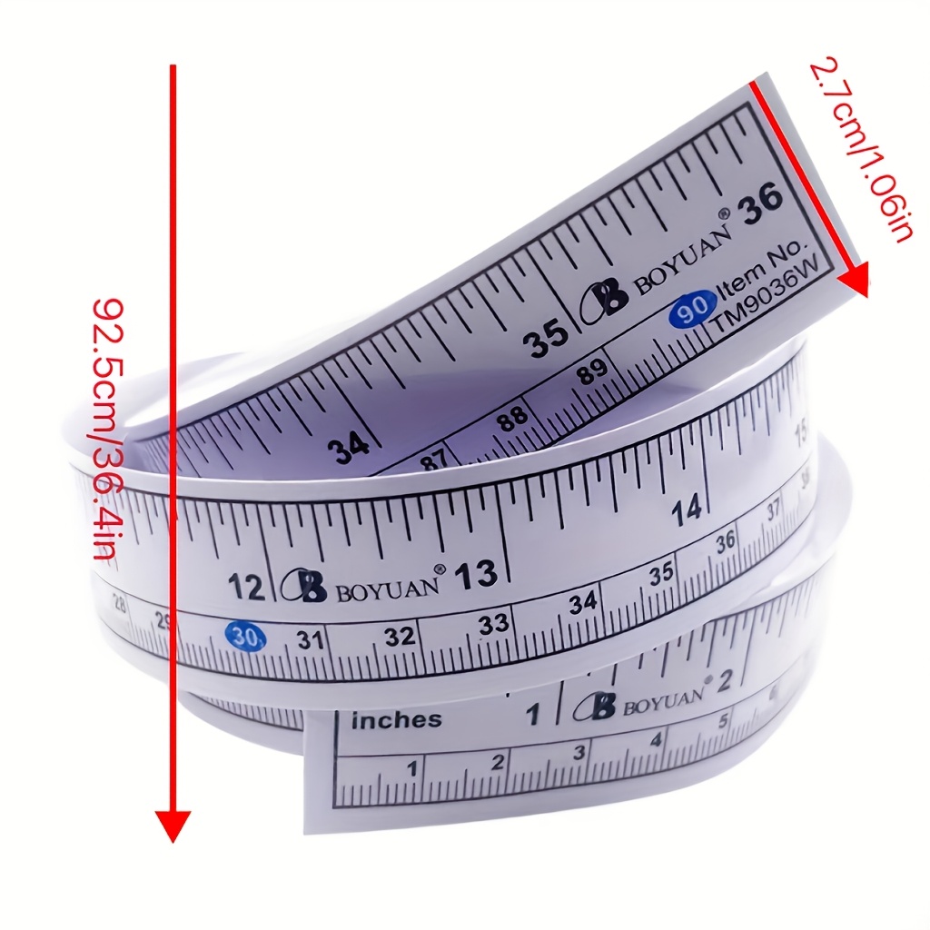 TEMU 2pcs Industrial Sewing Machine Table Ruler Sticker Tapes 90cm/ Table Measuring Tool