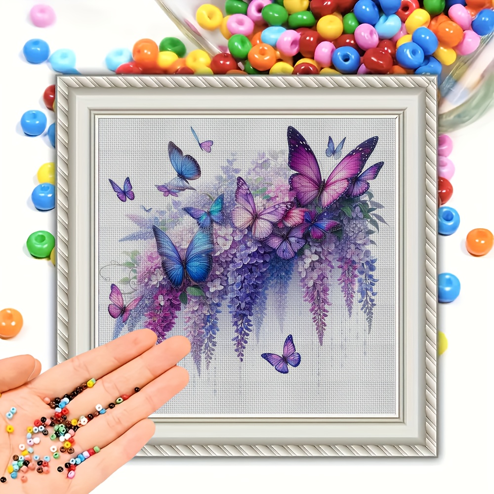 Creative Purple Flower and Butterfly Themed Craft Set