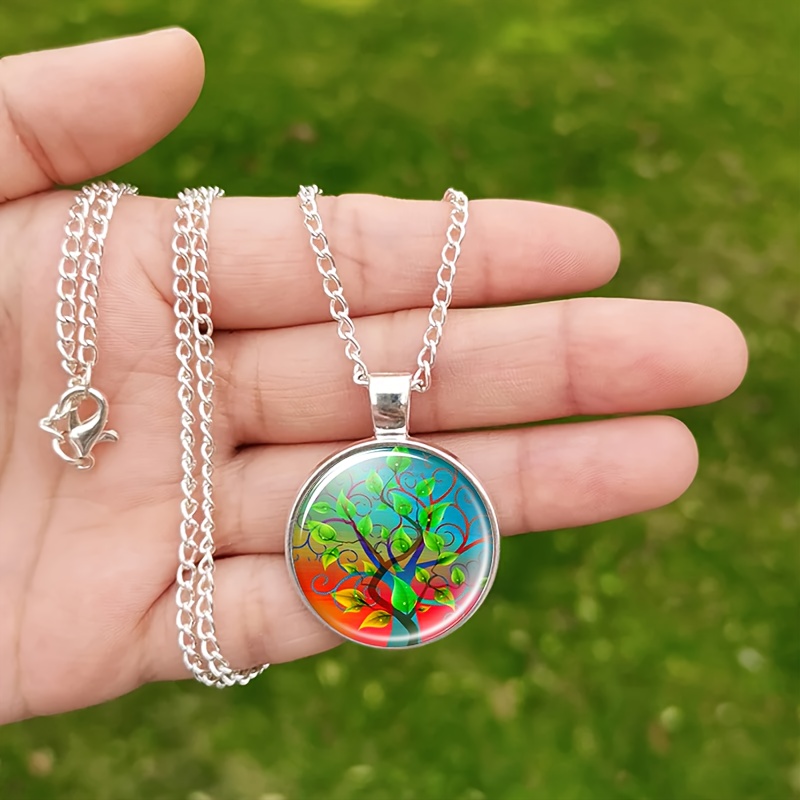 4pc Multi-Color Tree Texture Artistic Jewellery Set