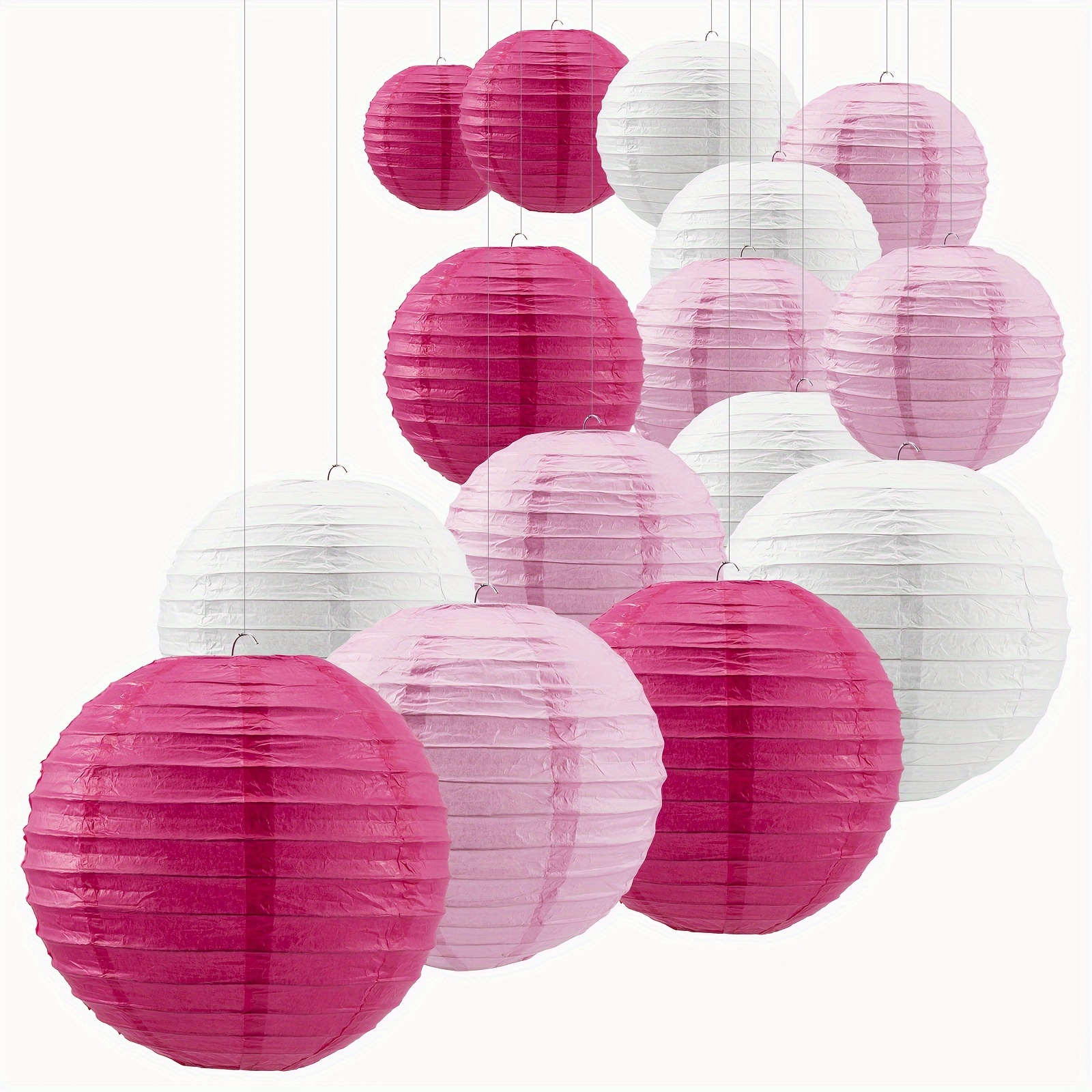 

Pink Hanging Round Paper Lanterns