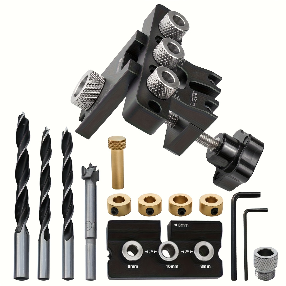 TEMU Guide de Perçage pour Menuiserie - Kit pour Chevilles, Outil de Positionnement pour Bricolage et Cadeau pour
