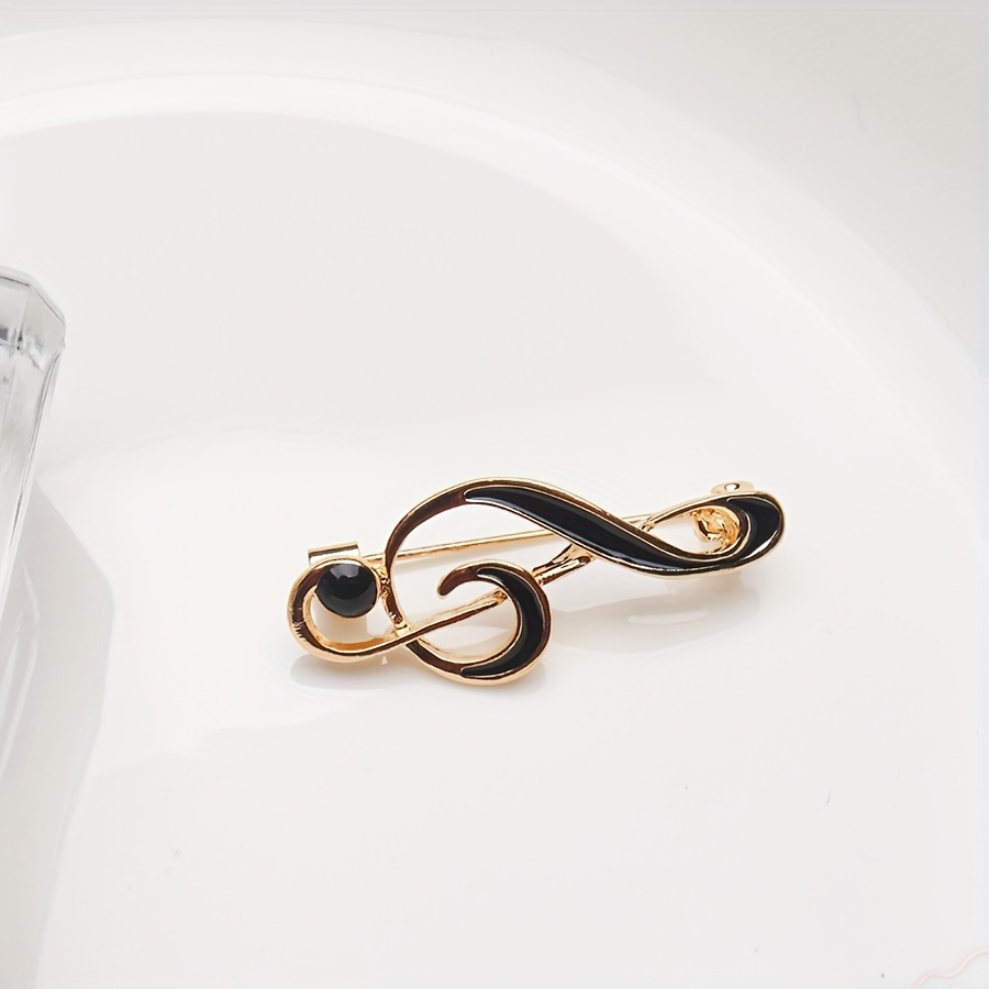 Material Japanese And Korean Versatile Alloy Enamel Musical Note Brooch Easy Atmosphere Men's And Women's Suit Shirt Corsage Jewelry Pin