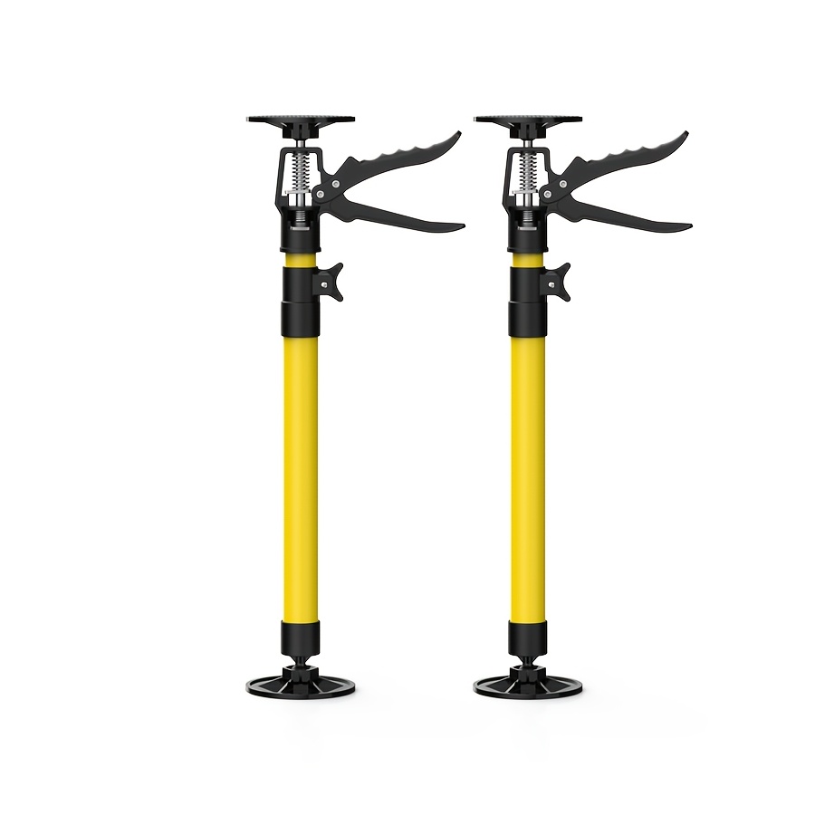 TEMU 2pcs Telescopic Support Rods Tools - 160lbs Load Capacity, Manual Adjustable Anti-slip, For Woodworking/gypsum Boards, Cabinet Jack And Drywall