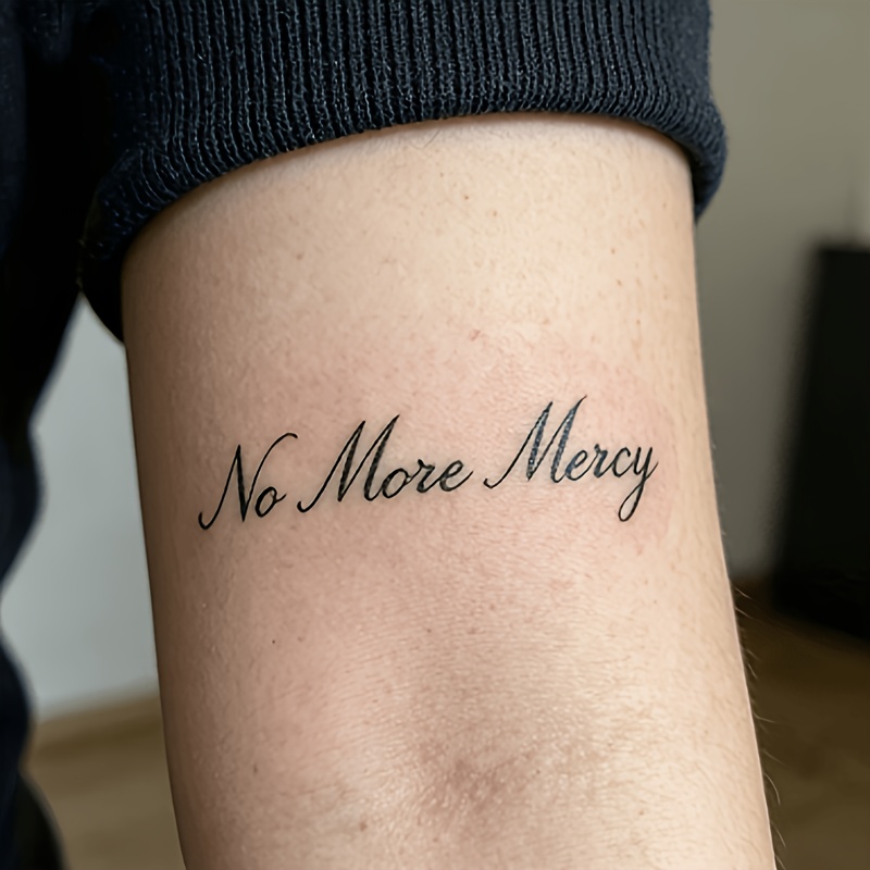3pcs Waterproof Temporary Tattoo Stickers, English Quotes Design