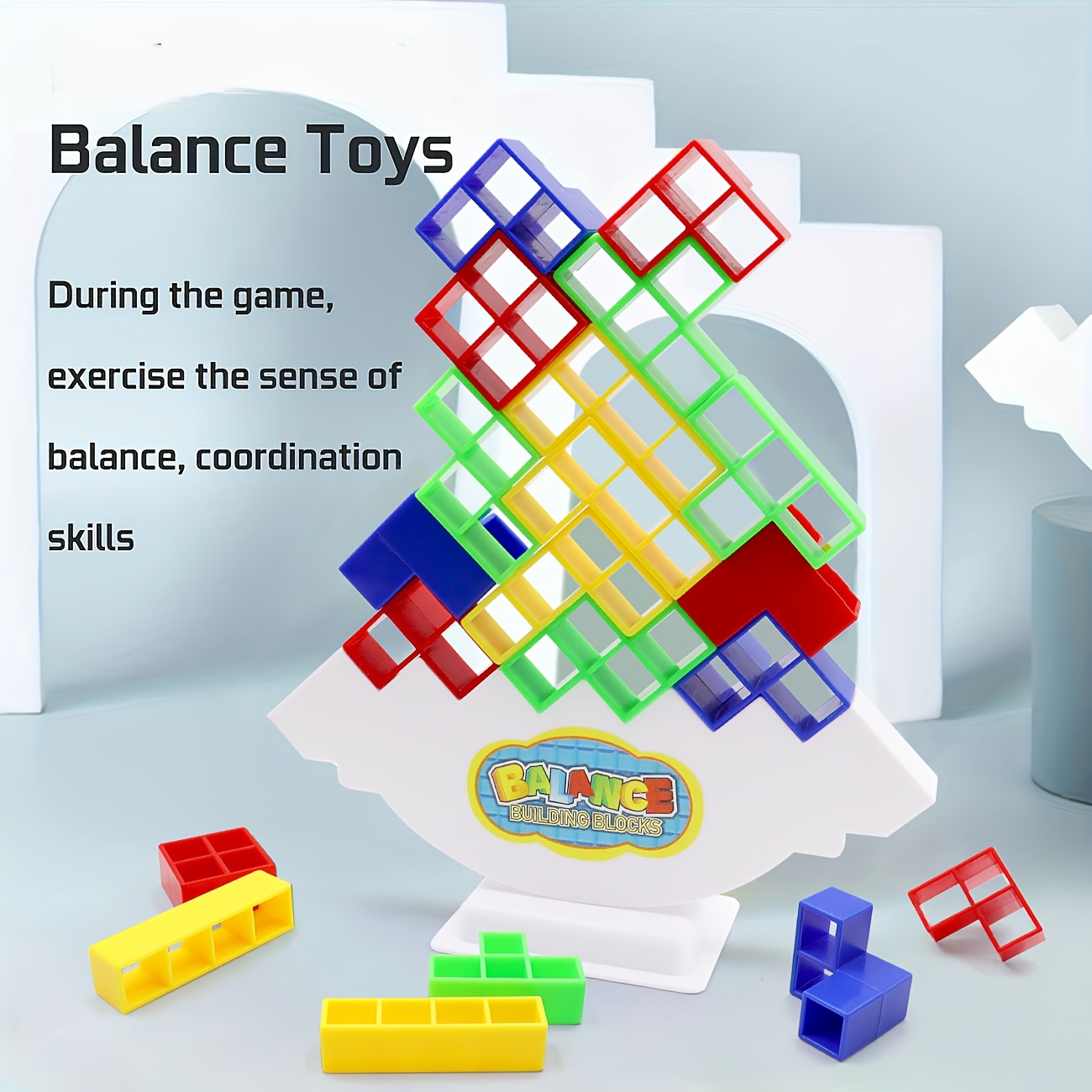 Balance Building Block Game Swing Stack Toy Puzzle Desktop Block Interactive Toy