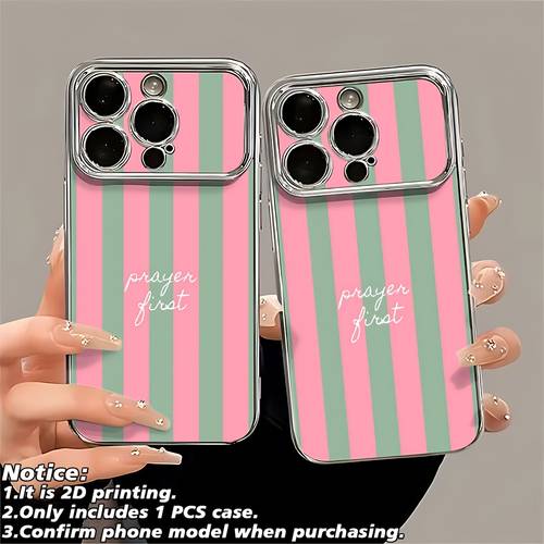 phone case sweet stripe 2d printed phone cases suitable for iphone 18 17 17e 16e 16 15 14 13 12 11 max xr xs x 7 8 tpu back cover