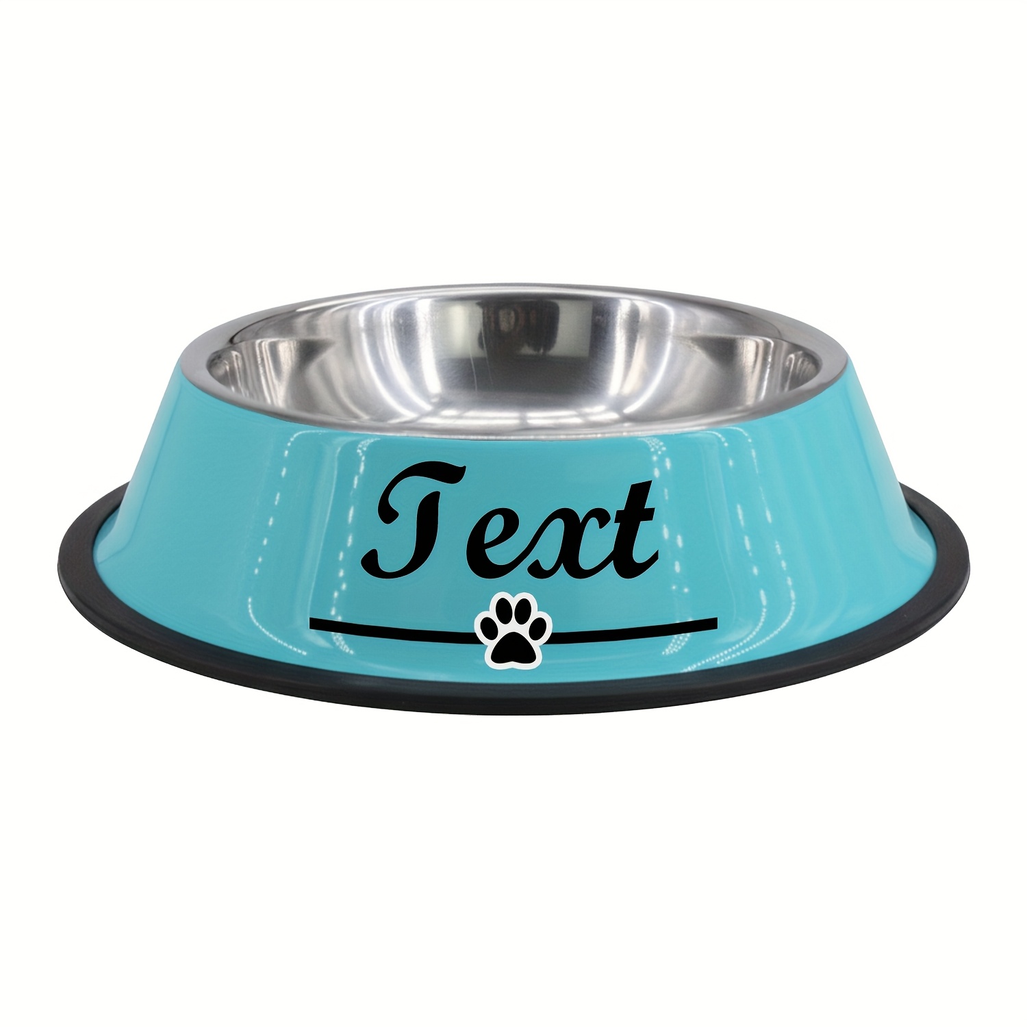 TEMU [customized] Personalized Stainless Steel Pet Bowl With Custom Name For Cats And Dogs Anti Slip Perfect For Food And Easy-clean Nice Gift For