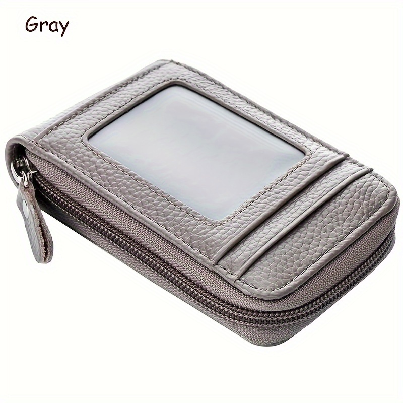 leather credit card sleeve Cognac