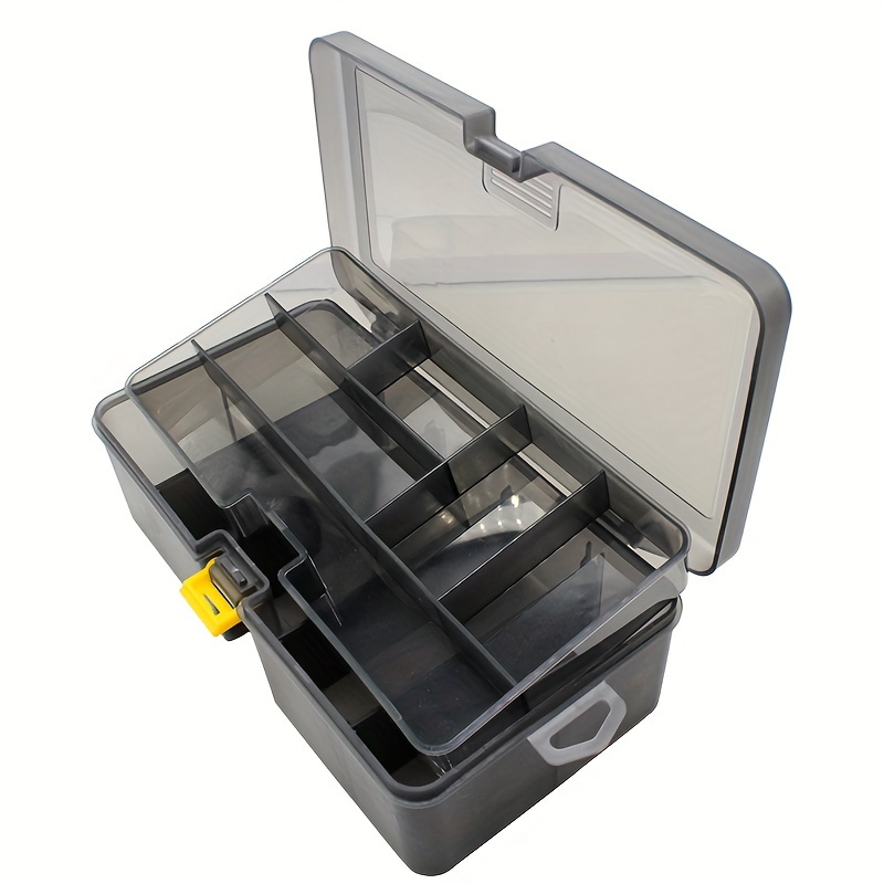 

Durable Double-layer Fishing Lure Organizer - Multifunctional Plastic Storage Box For Tackle & Accessories