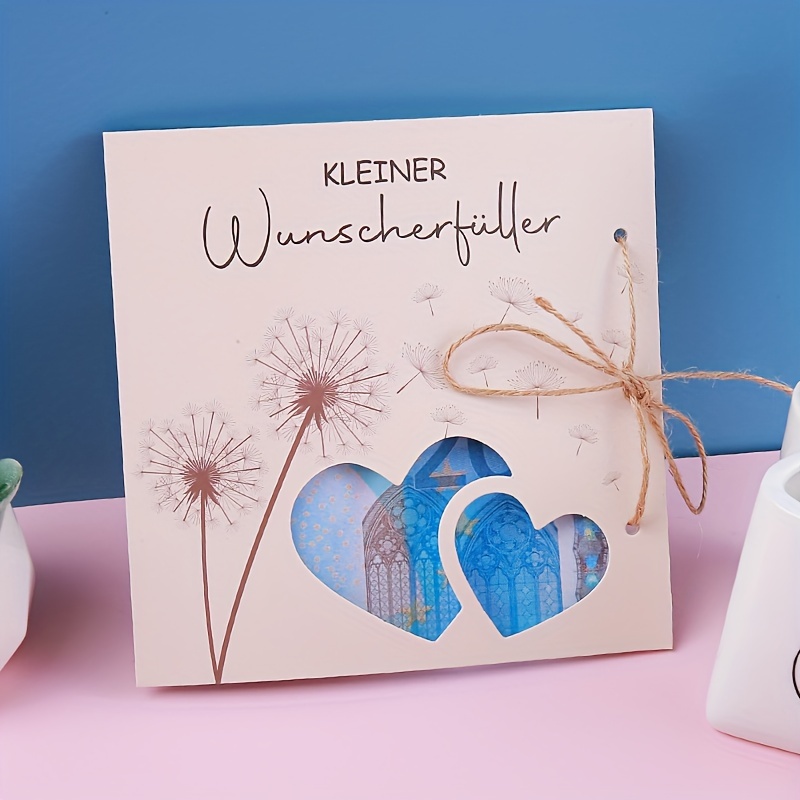 

Kleiner Wunscherfüller: Festive Gift Card With Cute Dandelion Design - Perfect For Graduation, Wedding, Housewarming, New Year, Or Carnival - Suitable For Anyone