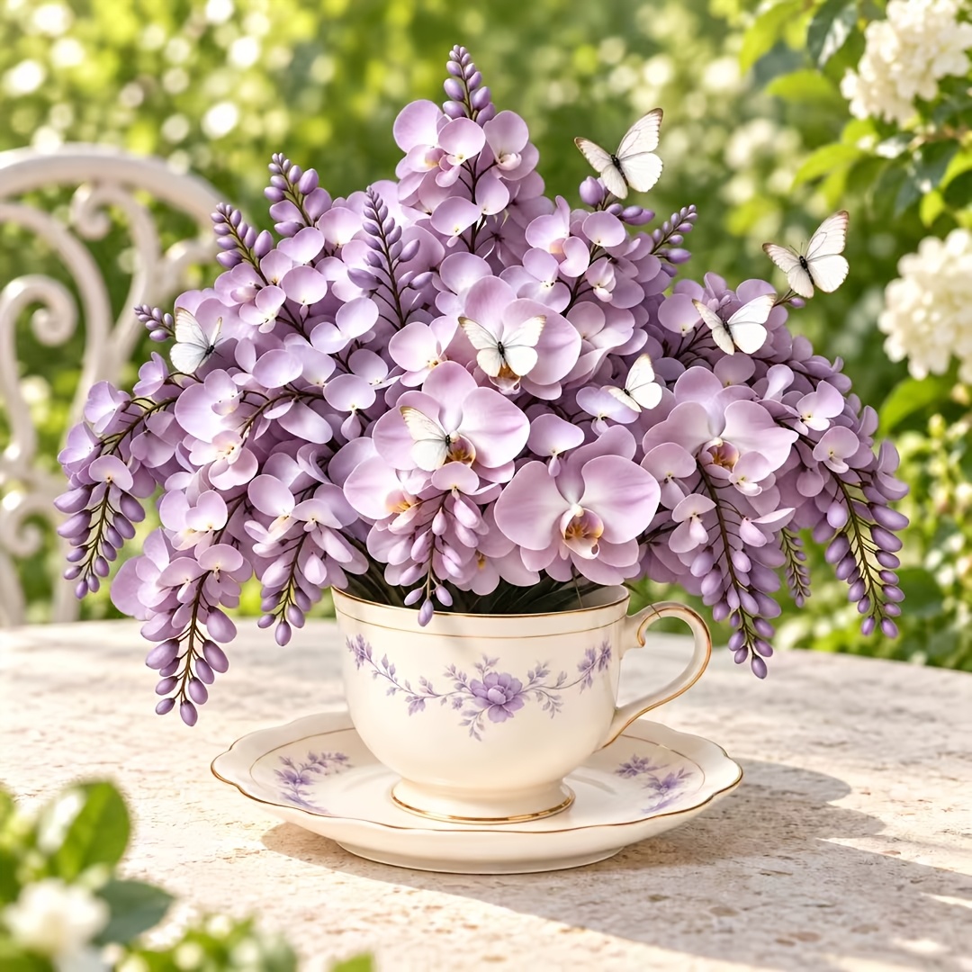 TEMU 3d Stereoscopic Floral Teacup Greeting Card, Exquisite Irregular Design, Suitable For Birthdays, Mother's Day, Teacher's Day, Weddings, And