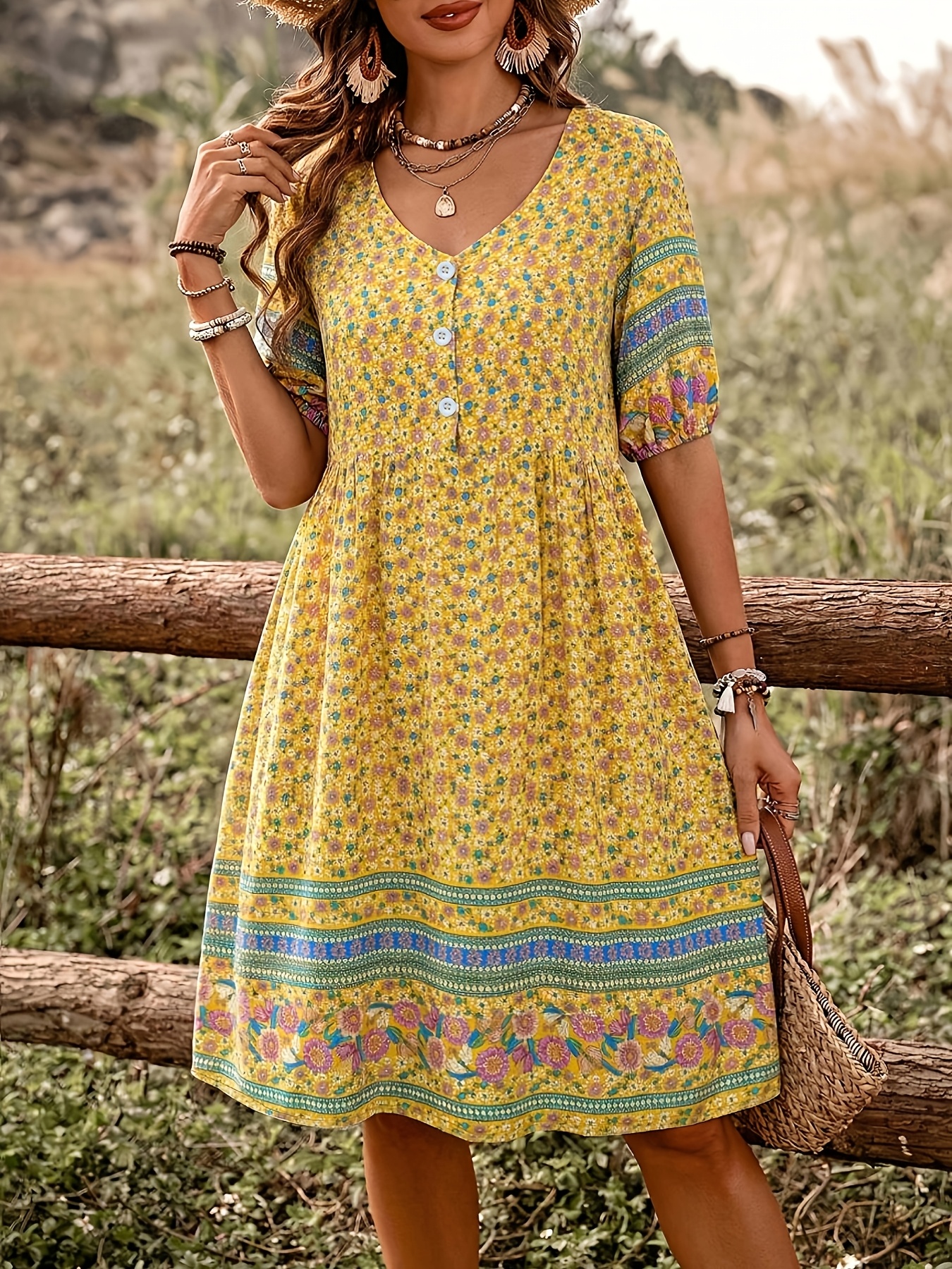 cotton boho dresses australia Golden Summer Cotton Maxi Dress