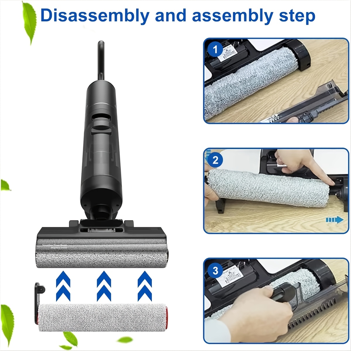 Kit Accessoires Dreame M12 / H12 Pro – 3 Brosses Principales + 3 Filtres HEPA + 1 Brosse Nettoyage – Rechange Qualité Accessoires Aspirateur Dreame M12