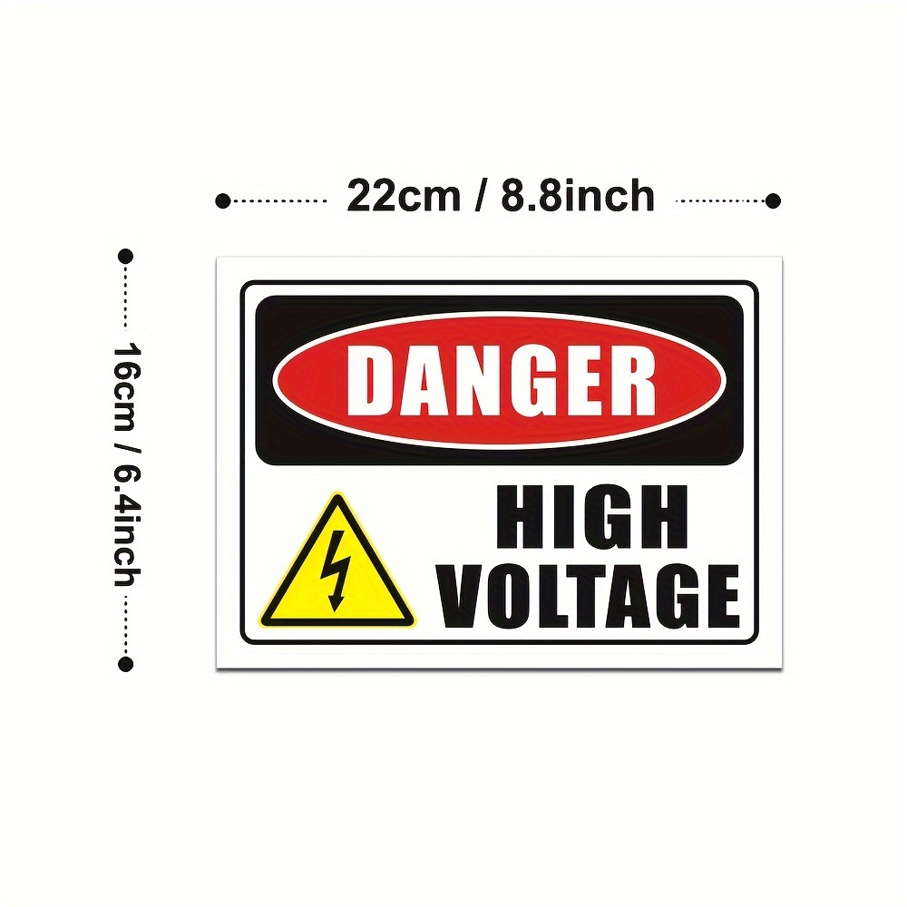 Large Size Warning Label Sticker High Voltage Hazard Warning - Temu