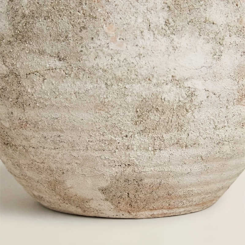 1pc Pure Handmade Pottery Jar Rough Texture Ceramic Vase Home Creative Retro Style Farmhouse Country Decoration Vase, Suitable for Living Room, Kitchen, Entrance Decoration, Holiday Wedding Gift