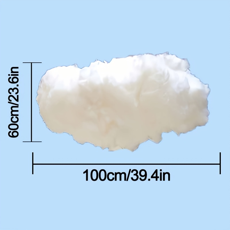 Image of Oversized 3d Cloud Decorations Suitable For Wedding, Birthday Party & Photo Backdrop - Fluffy Clouds For Ceiling, Bed, Stage - Hanging Cloud Props, Setup, No Frame, Contemporary Party Decor