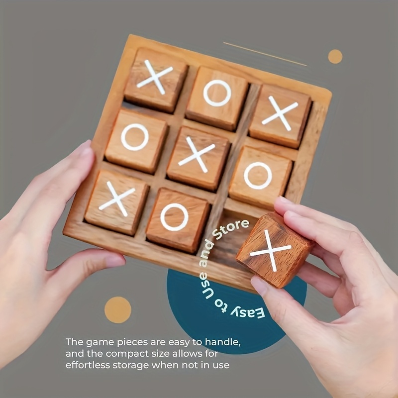juego   de xo de cruz de madera con 9 bloques de construcción y una base -   para noches de juegos familiares y decoración   |   para mesas de café, salas de estar, regalos de navidad y   2