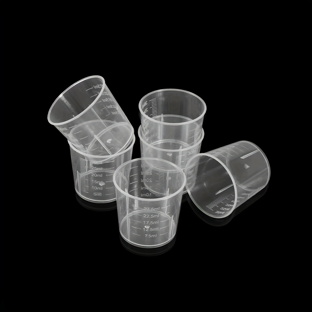 

20pcs 30ml Kit de tasses à mesurer transparentes en résine époxy Moule en Tasses à mesurer en plastique la de DIY Outils