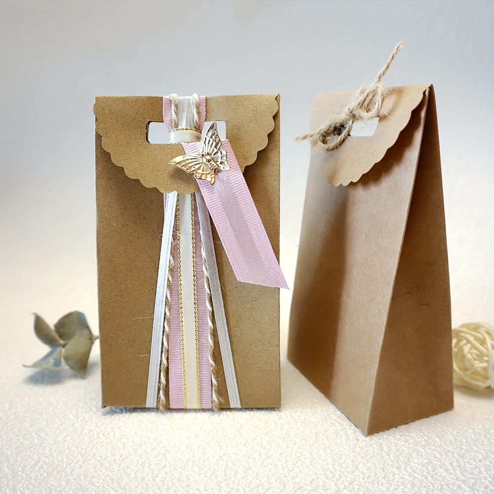 

24pcs Mini Kraft Paper Jewelry Boxes With Jute Twine, Rustic Charm Bracelet Bead Gift Packaging, Craft Jewelry Supplies, 5.99x8.99cm/2.36x3.54inches