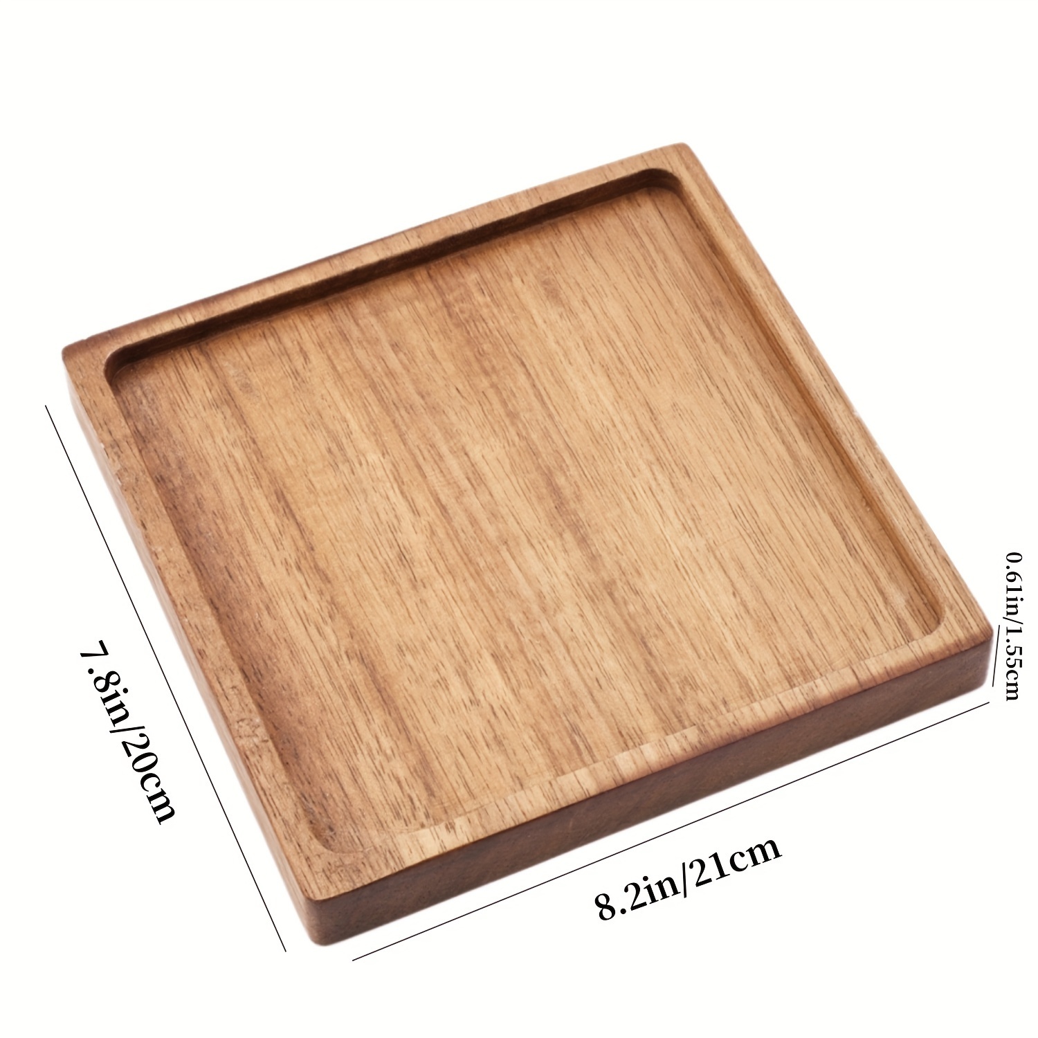 E-shop Akazienholz Multifunktions-Tablett Holztablett Tee Erfrischung Japanisches Holz Massivholz Obst Lagerung Herz Tee Teller Teller Geeignet für