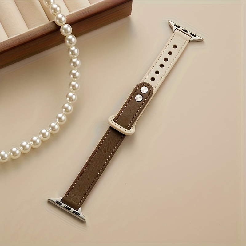 E-shop 1 Stück, Eleganter Zweifarbiger Armband für Damen, Kompatibel mit iWatch /2/3/4/5/6/7/8/9/10/Ultra, auf 38mm, 40mm, 41mm, 42mm und 49mm,