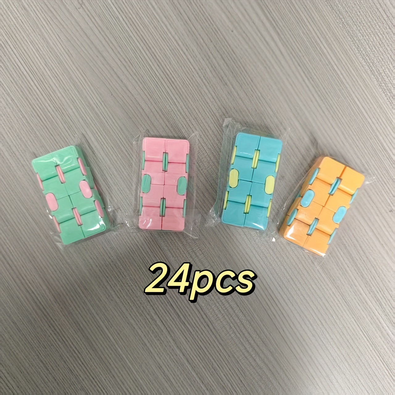 6/12/24-pcs Infinite Flip Cube Puzzle Toy, Relaxing Brain Teaser Flip Cube, Mini Desktop Toy, Suitable For Birthday Parties, Halloween, Christmas, And Thanksgiving Gifts (random Colors)