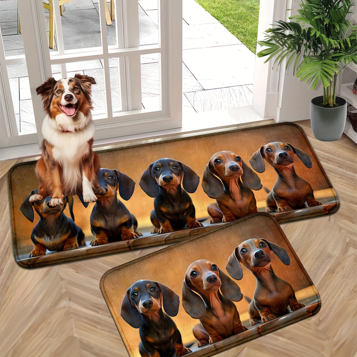 

Dachshund Door Mats For Indoor Use, , Kitchens, Bathrooms, And Laundry Rooms. Non-slip, Washable Mats Are And Stylish.