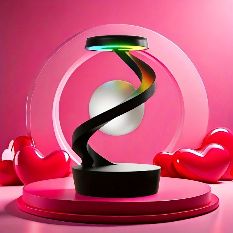 

Valentine's Day Lighting, Creative Desktop Visual Rotating Light, Smartphone Wireless Charging Table Lamp, Night Light, Home Decorations