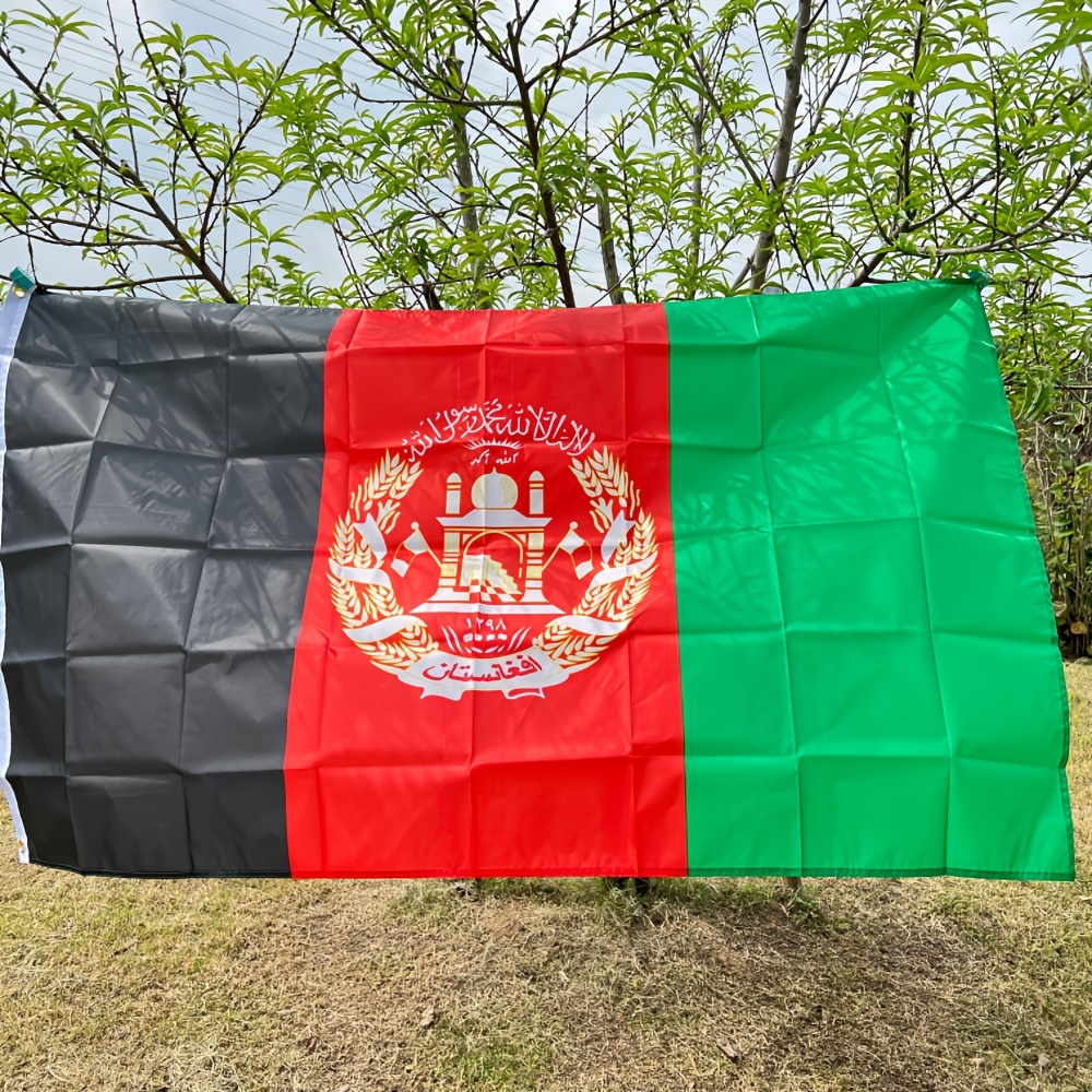 

Afghanistan Flag - 3x5 Feet Polyester, Suitable For Indoor And Outdoor Decoration, Festivals, Parties, Afghanistan Banner.