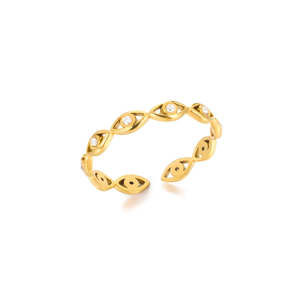 TEMU 1pc , Fashionable, Stainless Steel Ring, Non Fading Index Finger Ring, Women's Gift, Party Decoration, Suitable For Daily And Holiday Parties