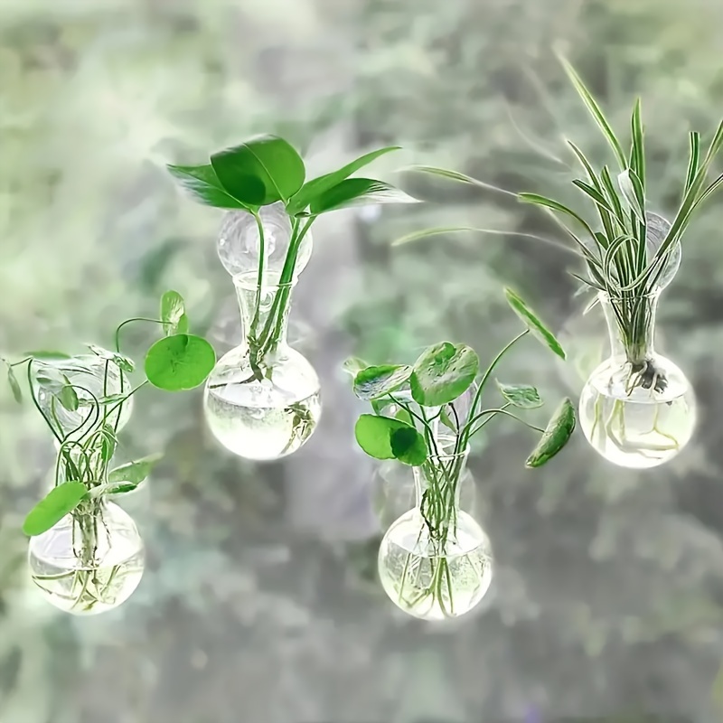 2 4 8pcs mini hanging plant propagation bottles modern round pet material with multiple components for home decor indoor and outdoor use