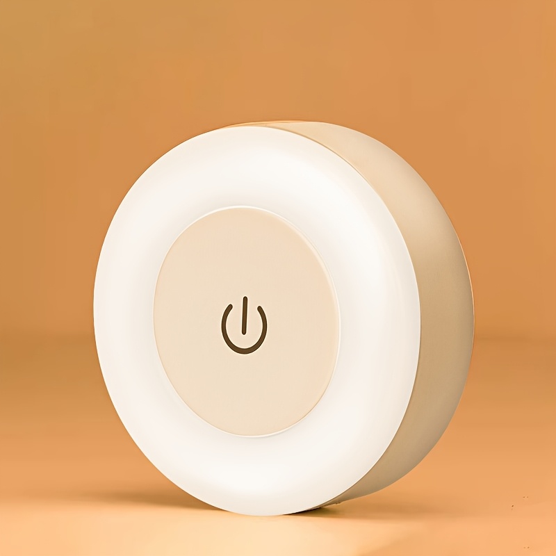TEMU 모던 LED 터치 나이트 라이트, 충전식 400mAh 리튬 배터리, 따뜻한/ mát한 하얀 빛, 플라스틱 쉐이드, 침실, 복도, 거실, 화장실, 옷장용 프리 스탠딩 디자인 - 배터리 구동 및 조절 가능한 밝기, 침실 나이트 라이트 | 모던 LED 램프 | 터치 컨트롤 라이트